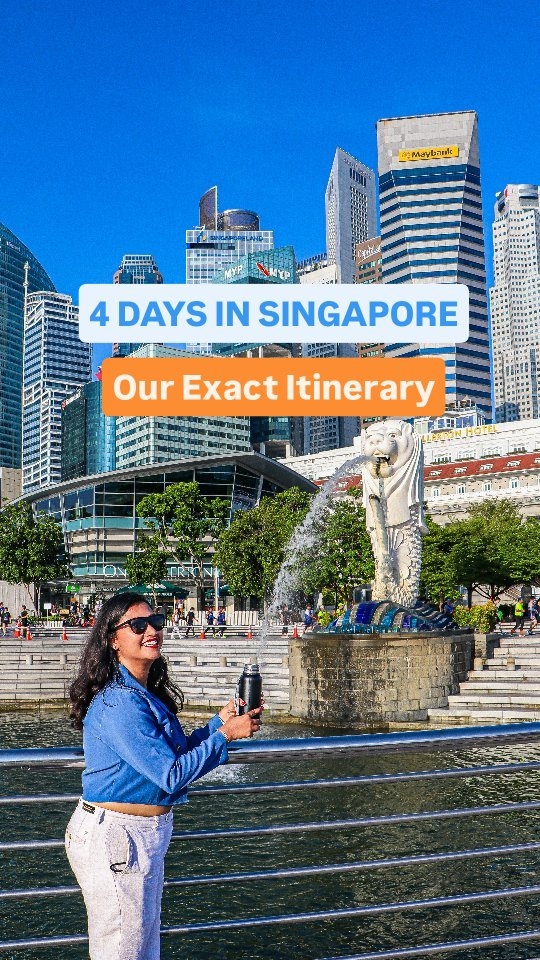 4 days in Singapore? 🇸🇬 Don’t do it randomly⬇️Singapore looks compact on the map, but there’s a lot to fit in. This is exactly how we planned our 4 days 👇📍 DAY 1 — MARINA BAY → Check into the hotel & head to Marina Bay → Marina Bay Sands + Merlion Park → Lunch at The Shoppes Mall food court → teamLab at ArtScience Museum → Marina Bay Sands light & sound show → Dinner at Lau Pa Sat Hawker Center📍 DAY 2 — CHINATOWN + GARDENS BY THE BAY → Kaya Butter Toast at Ya Kun → Chinatown shophouses + Sri Mariamman Temple + Tooth Relic Temple → Early lunch at Maxwell Food Center → Gardens by the Bay: Flower Dome + Cloud Forest + Jurassic World + Supertree Grove → Garden Rhapsody at Supertree Grove → Local dinner nearby📍 DAY 3 — LITTLE INDIA + ARAB STREET + SENTOSA → Start early in Little India → Arab Street + Sultan Mosque + Haji Lane → Lebanese/Turkish lunch around Arab Street → Sentosa Island: cable car + Siloso or Palawan beach → Sunset at Fort Siloso Skywalk → Seafood dinner at Boat Quay or Clarke Quay📍 DAY 4 — CHANGI → Quick shopping at Bugis or Orchard Road → Head to Changi and keep 4–5 hours for the airport → Jewel + Rain Vortex + Cactus Garden + Butterfly Garden + Sunflower Garden → Fly home ✈️It gave us a mix of iconic Singapore, neighbourhoods, food, culture, Sentosa and enough time for Changi without trying to criss-cross the city all day.Save this Reel if Singapore is on your travel list ❤️#SingaporeItinerary #SingaporeTravel #singaporetravelguide #visitsingpore#mytravellingstilettos