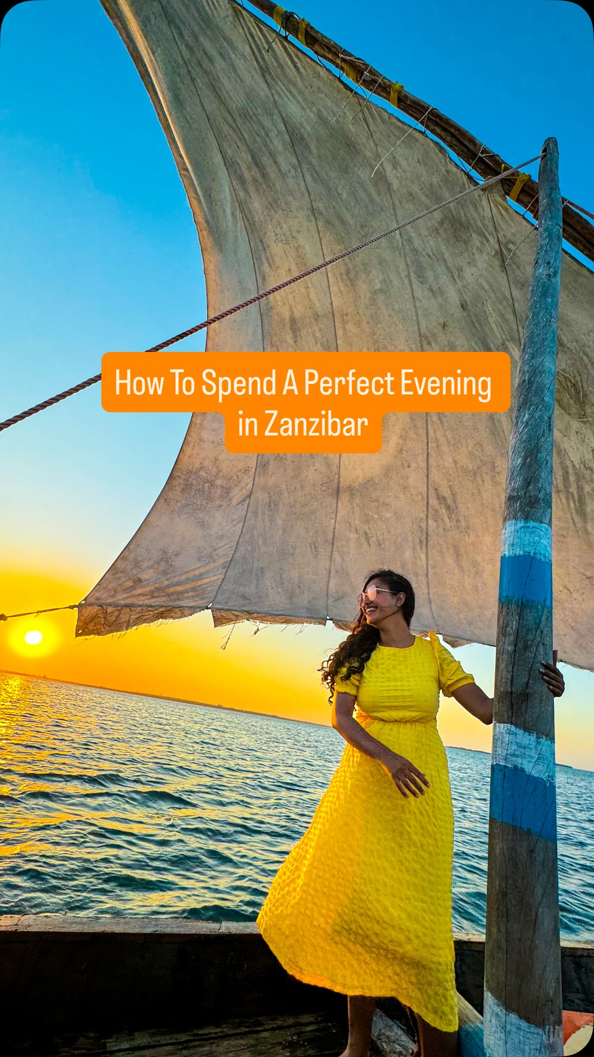 Proof that the best travel experiences don’t have to cost a fortune 🥹⛵️🌅✓ A dhow is a traditional wooden sailboat 🪵⛵️, popular in the Middle Ages in Zanzibar 🏝️ and the East African 🌍 & Arab regions 🕌It is the perfect way to spend a perfect evening in Zanzibar 🌅✨💡 Travel Tip: Head to Stone Town 🗺️ or Nungwi 🏖️. Don’t be afraid to haggle in a friendly way! 👋💬💲Shared: $15 - $30 USD pp✓ Includes fresh fruits 🍉🍍🍌🧡 The boat ride was included with @airbnb stay📌 Save this video for your future trip to Tanzania!✨ Share with your gang!➡️ Follow @mytravellingstilettos for more travel recommendations#mytravellingstilettos@tanzania_unforgettable @zanzibartourismindia @zanzibar_tourism#visitzanzibar #fyp #visittanzania #tanzaniaunforgettable[ Africa vacation, holidays, international trip from India, island vacation, budget itinerary, couple holiday, african vacation zanzibar zanzibartravel budgettravel dhowboat tanzania travelbucketlist sunsetcruise stonetownzanzibar]