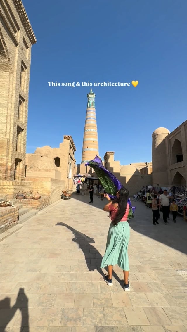 The architecture in Uzbekistan stunned me! #mytravellingstilettos #uzbekistantravel #fypシ
