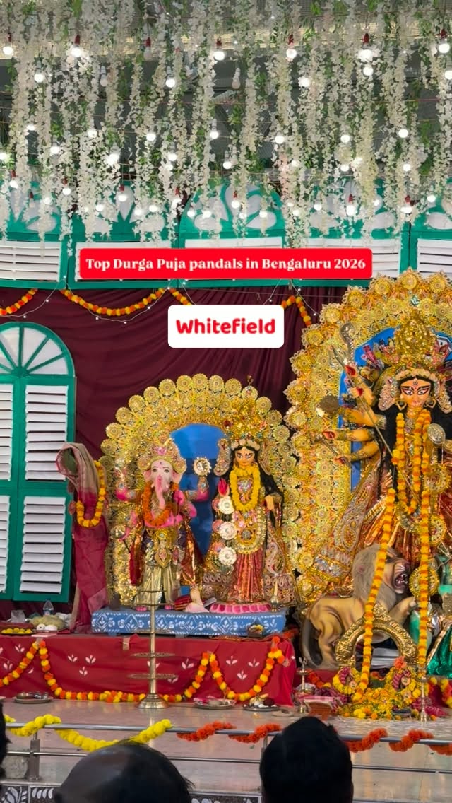 Follow @mytravellingstilettos for more such recommendationsTop Durga Puja pandals in Bengaluru 2026 - Whitefield Edition ⬇️Whitefield Cultural Association (WCA) 📍 behind MAHAVEER TRANQUIL, Palm Meadows, Nallurhalli, WhitefieldEast Bengaluru Cultural Association (EBCA) 📍 Sri Manjunatha Swamy Kalyana Mantapa, Sannatammanahalli, KatamnallurPrestige Lakeside Habitat Bengali Cultural Association 📍 Zephyr Clubhouse, Prestige Lakeside HabitatPrestige Shantiniketan Durga Puja Samiti 📍 Prestige Shantiniketan, WhitefieldUdaan Socio Cultural Society 📍 Whitefield Convention Centre & Hotel, Opp. Nallur Halli Metro Station, 120, ITPL Main Rd, Vijayanagar, EPIP Zone, Whitefield, TTMCNamma Ashram 📍 Namma Ashram, Nallurahalli Main Rd, Palm Meadows, Siddapura, WhitefieldSwayamsiddha Socio Cultural Women’s Trust 📍 Sumadhura Banquet Hall, 82/1, J.N Gardens Post Near Silver Oaks School Kannamangala, GoravigerePoorva Bangalore Cultural Association (PBCA) 📍 KARNATAKA TRADE PROMOTION ORGANISATION, Export Promotion Industrial Park Plot NO.121, WhitefieldBengaluru Sreehatta Sammelani 📍 The Occasion Bangalore – Events Venue & Lawn, Sri Devi Anugraha, Anup Layout, Basi Reddy Garden, KR Puram Road, Hoodi⚠️ A list of 70+ Durga Puja pandals in Bangalore is in the bio!🗓️ 17th Oct 10 am to 21st Oct 10 am 🎫 No entry fee or pass required!#mytravellingstilettos#durgapujainbangalore [durga puja in Bengaluru, Bangalore Durga puja pandal hopping, Bengalis in Bangalore]