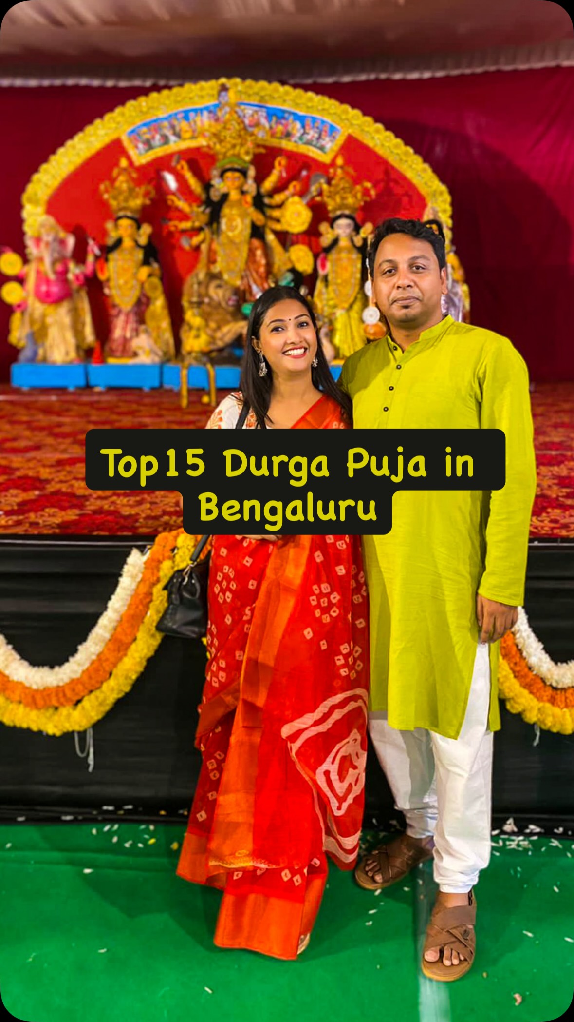 Follow @mytravellingstilettos for more such recommendationsTop 15 Durga Puja pandals in Bengaluru 2026 ⬇️1. Sarathi Socio Cultural Trust📍Mangala Kalyana Mantapa, Ganapathi Temple Rd, 5th Block, Koramangala2. Electronic City Cultural Association (ECCA)📍 White Feather Convention Center, E. City3. Oikotan Hebbal Cultural Society📍 EBISU Convention Center, Hegde Nagar Main Road Jakkur Post, Chokkanahalli, opp: Regal Hospital4. Poorva Bangalore Cultural Association (PBCA)📍 Karnataka Trade Promotion Organisation, Export Promotion Industrial Park Plot NO.121, Whitefield5. Kanakpura Road Bengali Association (KARBA)📍 Shankaraa Foundation, Doddakalsandra, Kanakpura Road6. East Indian Social HSR Association (EISHA)📍 HSR BDA Complex, 12th Main Rd, Sector 6, HSR Layout7. Bengaluru Durga Puja Committee (BDPC)📍 Gate 6, Palace Grounds (Grand Castle), Bellary Rd8. RT Nagar Sarbajanin Durga Puja Samiti📍 Gate 9, Palace Ground (Princess Green), Bellary Rd9. Jayamahal Sarbajanin Durga Puja📍 Jayamahal Ladies Club Ground, Adjacent to Jayamahal Park10. Jagriti Bangiyo Cultural Association (JBCA)📍 ITI Ground, beside Hanging Bridge, KR Puram11. Socio Cultural Association📍 Sishu Griha Senior School Ground, beside Poornaprajna Education Centre, HAL 3rd Stage, New Tippasandra12. The Bengalee Association📍 1/a, Assaye Rd, Shivan Chetty Garden Post, Ulsoor13. Whitefield Cultural Association (WCA)📍 behind Mahaveer Tranquil, Palm Meadows, Nallurhalli, Whitefield14. SORRBA📍 Samskruti Pavilion, Sulikunte, Sarjapur – Marathahalli Rd, Bengaluru15. BARSHA📍 South Avenue Grounds, 1/7, NICE Toll Gate, Behind E City Metro Station (entry from Nice Road Toll Junction, Konappana Agrahara, E City)#mytravellingstilettos #durgapujainbangalore [durga puja in Bengaluru, Bangalore Durga puja pandal hopping, bengalis in Bangalore]