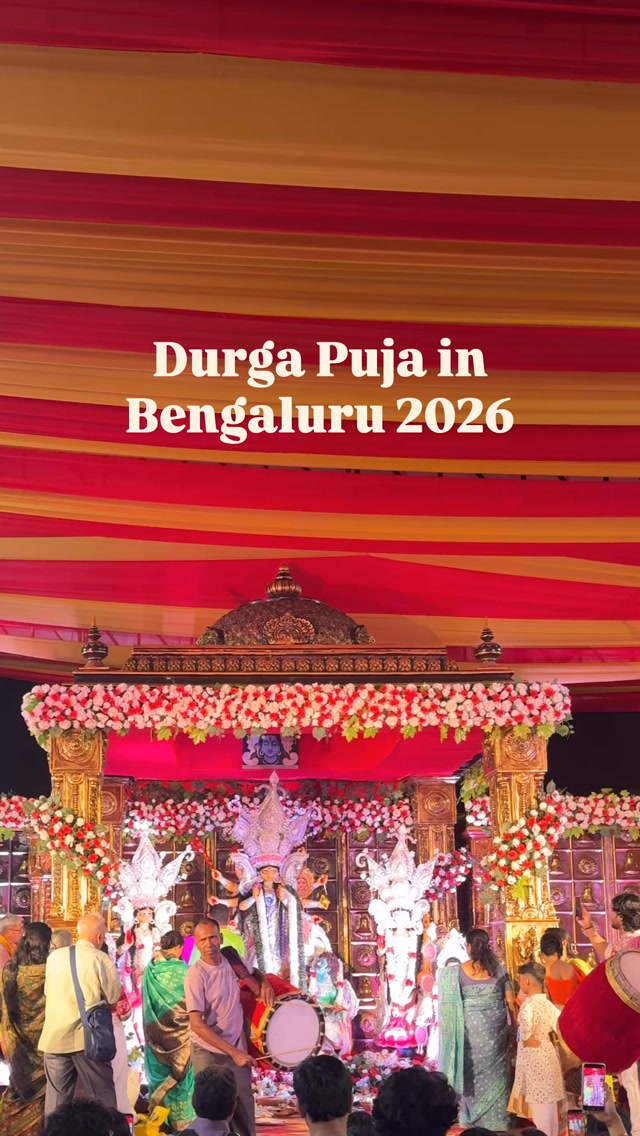 Follow @mytravellingstilettos 👠 for more such recommendationsOne of the top Durga Puja in Bangalore 2026➡️ Poorva Bangalore Cultural Association (PBCA)📍 KARNATAKA TRADE PROMOTION ORGANISATION, Export Promotion Industrial Park Plot NO.121, Whitefield🅿️ Huge and well managed parking spot - FREE🗓️ Visited on 17th Oct  afternoon💯 We love this pujo. We visit it every time, pray, and eat delicious Bengali food. Overall, definitely worth the visit.🌯🛍️ Bengali food stalls, pop up shops available⚠️ In case you are interested, a list of 70+ Durga Puja pandals in Bangalore is in the bio!#mytravellingstilettos#durgapujainbangalore [durga puja in Bengaluru, Bangalore Durga puja pandal hopping, Bengalis in Bangalore, best Durga Puja in Bengaluru, theme pujo Bangalore,  Durga puja]
